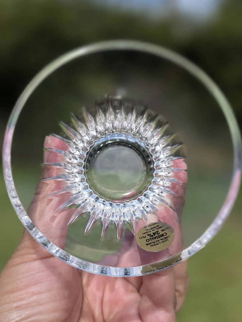 Vintage RCR Royal Crystal Rock Italy 24% Lead Crystal Votive Candle Holder